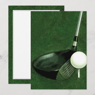 Leere Golf-Themen-Einladung Einladung