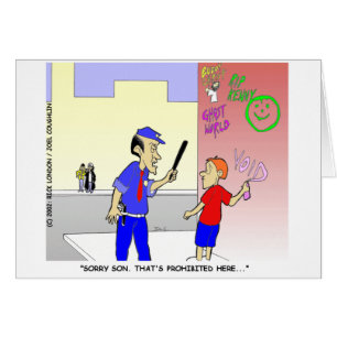 Leere Graffiti Lustige Polizei Cartoon Geschenke &