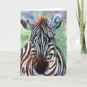 Leere Gruß-Karte des Zebra-Porträt-ACEO Karte