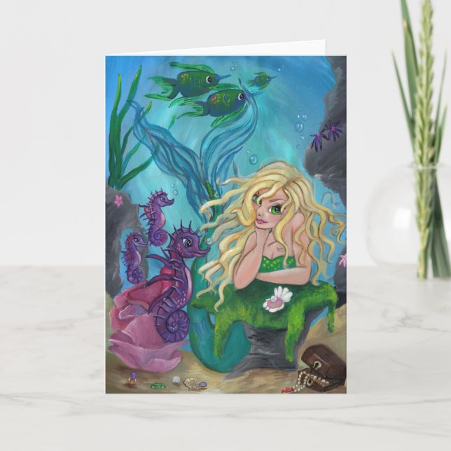 Leere Grußkarte "der Unterwasserschatz" Karte (Vorderseite)