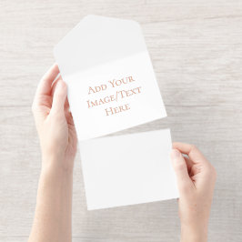 Leere Hochzeitsvorlagen | Elegant Anpassbar All-in-One-Einladung