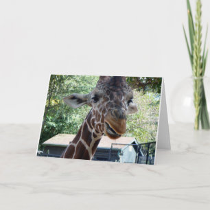 Leere in Giraffe Grußkarte Karte