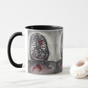 Leere Käfig menschliche Rippen Horror gotische sur Tasse