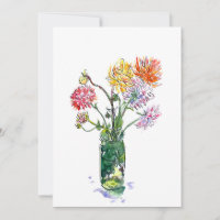 Leere Karte (Dahlie-Blumen)