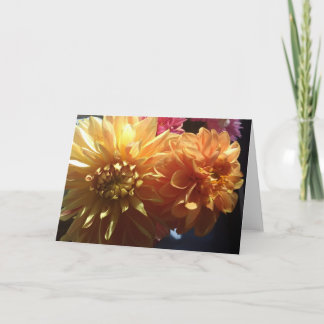 Leere Karte - Dahlien