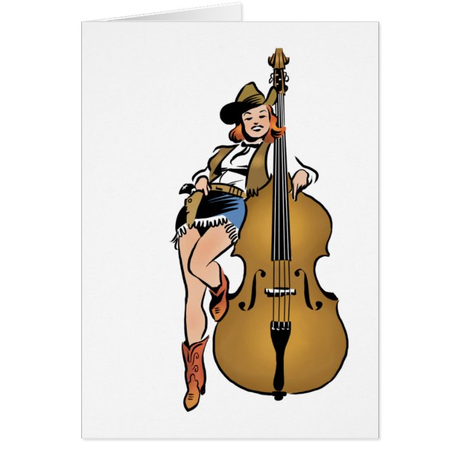 Leere Karte des Bass-Mädchens (Vorne)