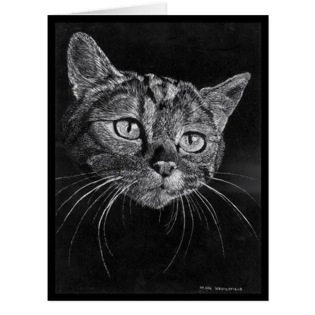 Leere Karte des Katzen-Gesichtes (Vorderseite)