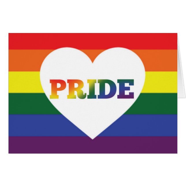 Leere Karte des Stolzes des Regenbogen-LGBT (Vorderseite (Horizontal))