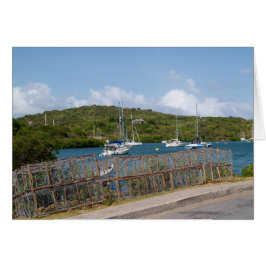 Leere Karte mit dem Bild des Nelson's Dockyard Ant