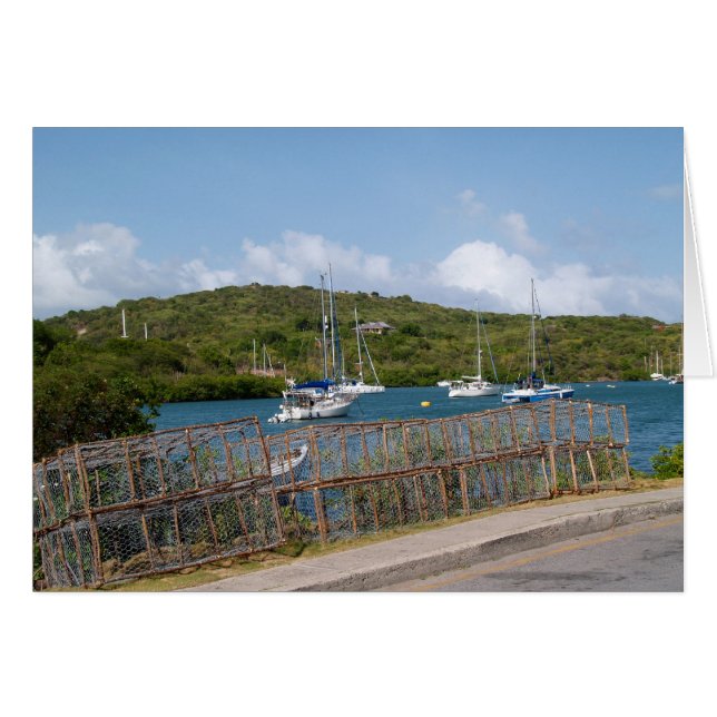 Leere Karte mit dem Bild des Nelson's Dockyard Ant (Vorderseite (Horizontal))