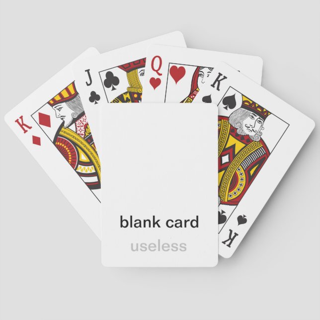 leere Karte (nutzlos) Spielkarten (Rückseite)