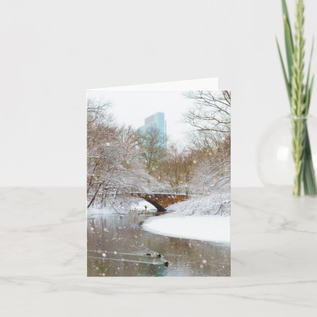Leere Karte - wintery snowy szene (Vorderseite)