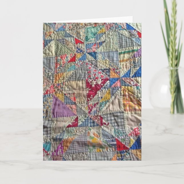 Leere Karten der antiken Steppdecke (Vorderseite)