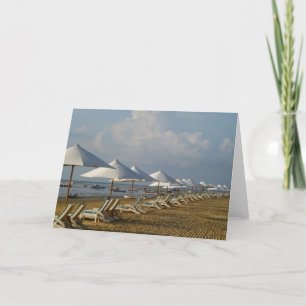 Leere Karten-Strandschirme Feiertagskarte