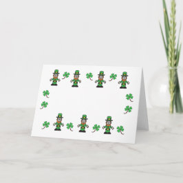 Leere Kleeblätter und Kobolde Karte