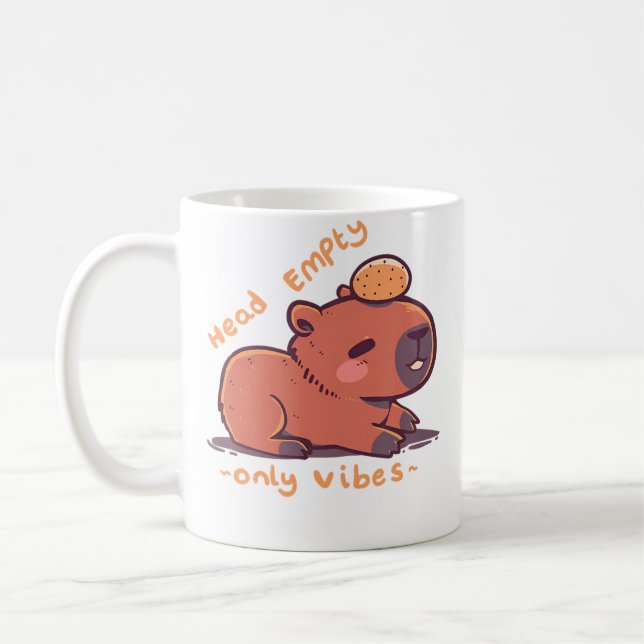 Leere Kopf Kapybara Kaffeetasse (Links)