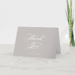 Leere Latte Eleganter Script-Abschluss Dankeskarte