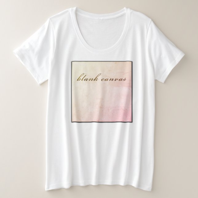 leere Leinwand Große Größe T-Shirt (Design vorne)