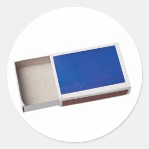 Leere Matchbox Runder Aufkleber