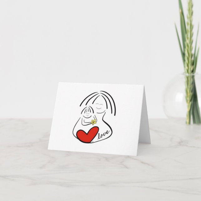 Leere Mutter und Kind Karte (Vorderseite)
