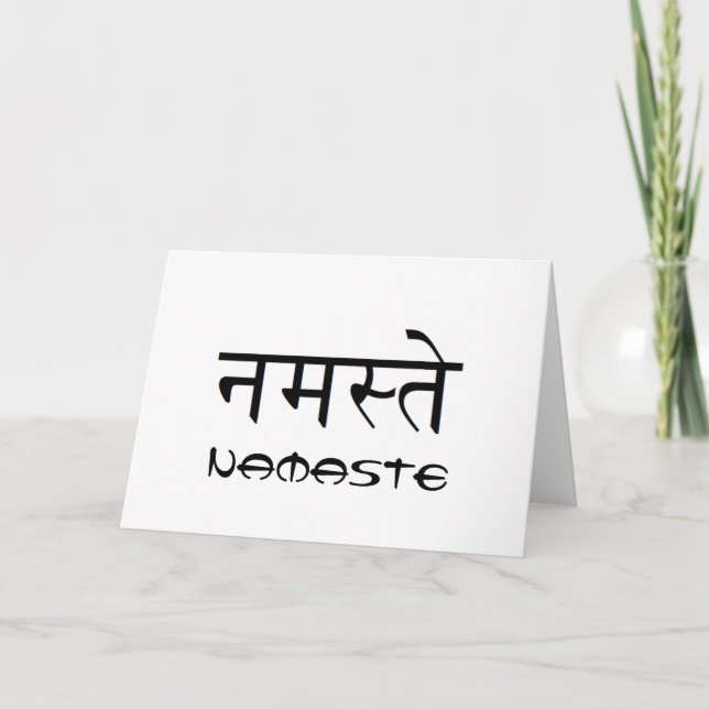 Leere Namaste Gruß-Karte Karte (Vorderseite)
