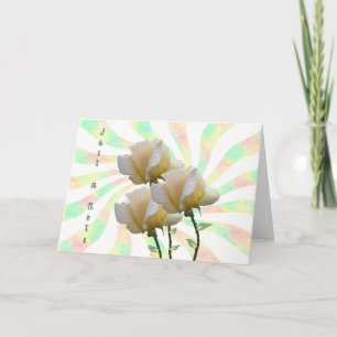 Leere nur eine Karte mit gelben Rosen