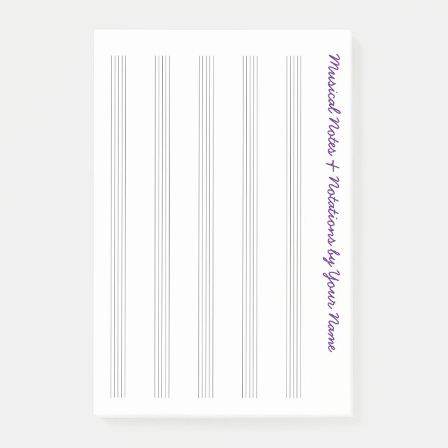 Leere Partitur für Reisende und Musiker N Post-it Klebezettel (Vorderseite)