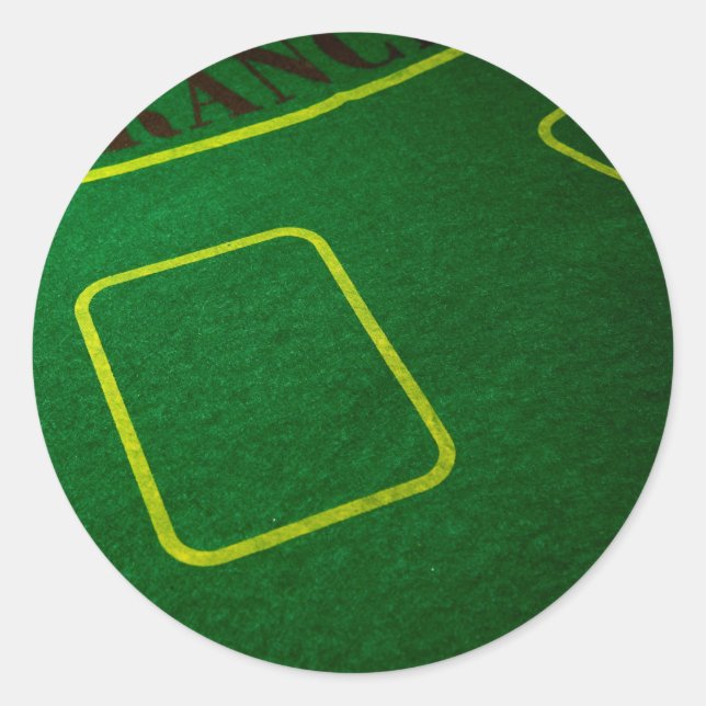 Leere Poker-Tabelle schließen Runder Aufkleber (Vorderseite)