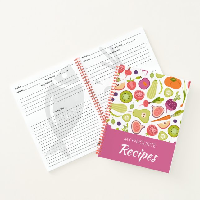 Leere Rezept Kochbuch schreiben Notizbuch (Innenseite)