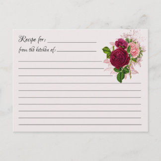 Leere Rezeptionskarten: Blumenstrauß-Postkarte Postkarte