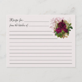 Leere Rezeptionskarten: Rose Bouquet Postcard Postkarte