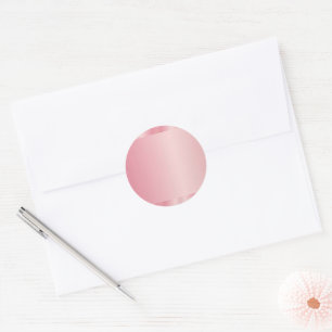 Leere Rose Gold Fügen Sie Ihren Text Logo Monogram Runder Aufkleber
