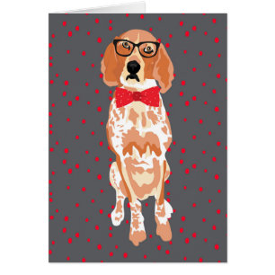 Leere rote Ticken Coonhound-Karte