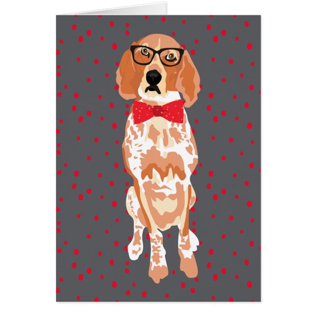 Leere rote Ticken Coonhound-Karte (Vorne)