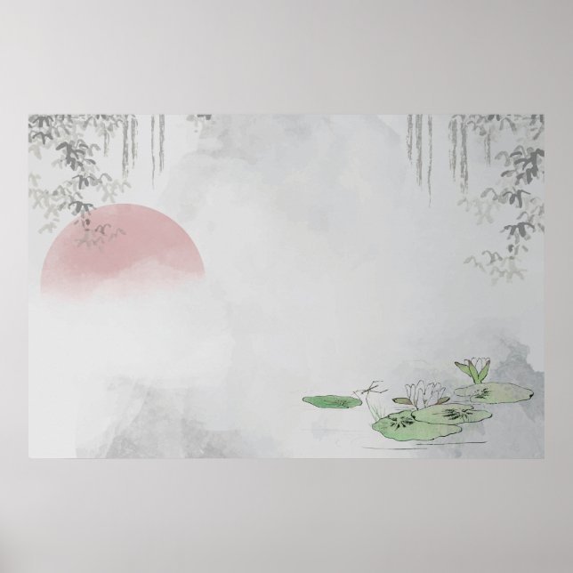 Leere schlichte Blattstruktur Poster (Vorne)