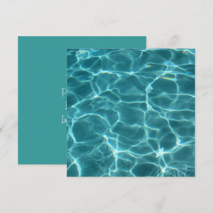 Leere Schwimmbadparty Einladung