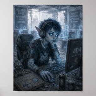 Leere / Spieler / Internetclub Poster