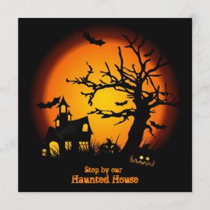 Leere Spuk Haus-Halloween-Einladungen Einladung