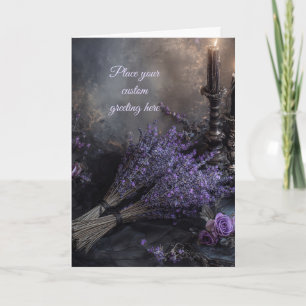 Leere Stimmung, Elegante lila Blumenmuster editier Karte