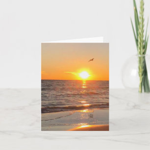 Leere Strand-Sonnenuntergangs-Karte Karte