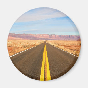 Leere Straße Magnet