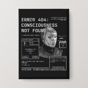Leere - Techno-Brutalist Streetwear Desgin Button