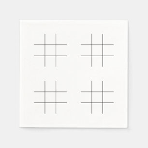 Leere Tic Tac Toe Gitter Party-Tisch-Spaßspiel Serviette