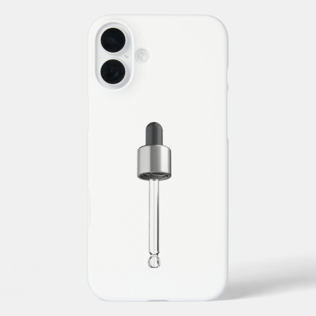 Leere Tropferpipette iPhone 16 Plus Hülle (Rückseite)