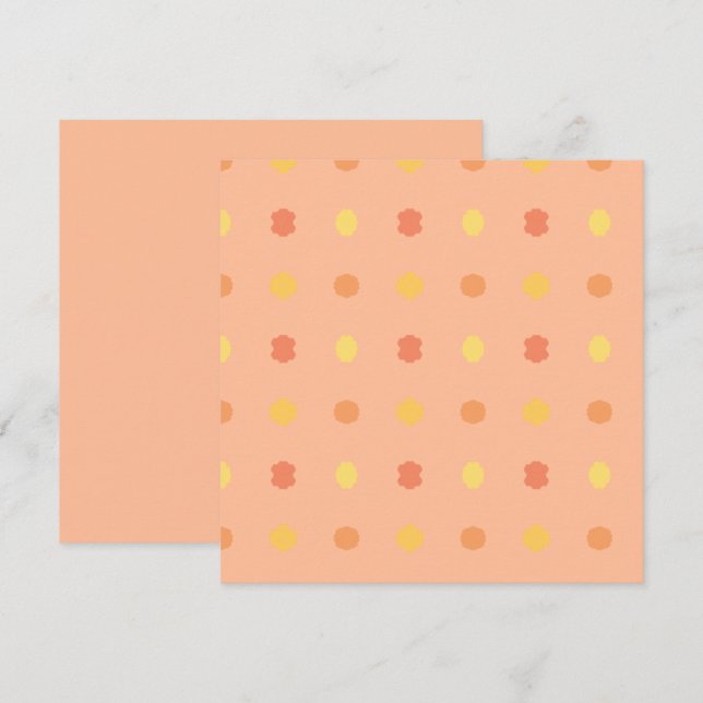 Leere Vier Ecken Pfirsichgelb gepolstertes Muster (Vorne/Hinten)