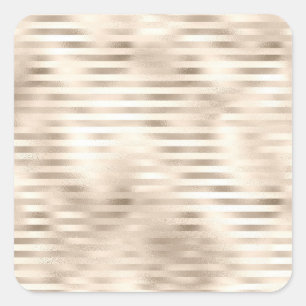 Leere Vorlagenvorlagen - Text, Goldstreifen Quadratischer Aufkleber