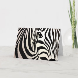 Leere Zebra-Gruß-Karte Karte