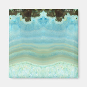 Leerer bezaubernder blauer Kristall Save the Date Magnet