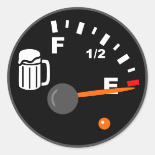 LEERER BIER-BEHÄLTER RUNDER AUFKLEBER