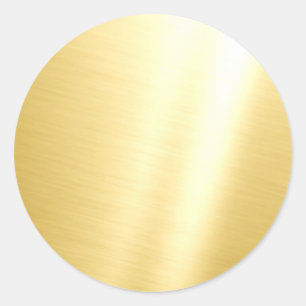Leerer Faux-Gold-Glamour-Vorlage Elegant Runder Aufkleber